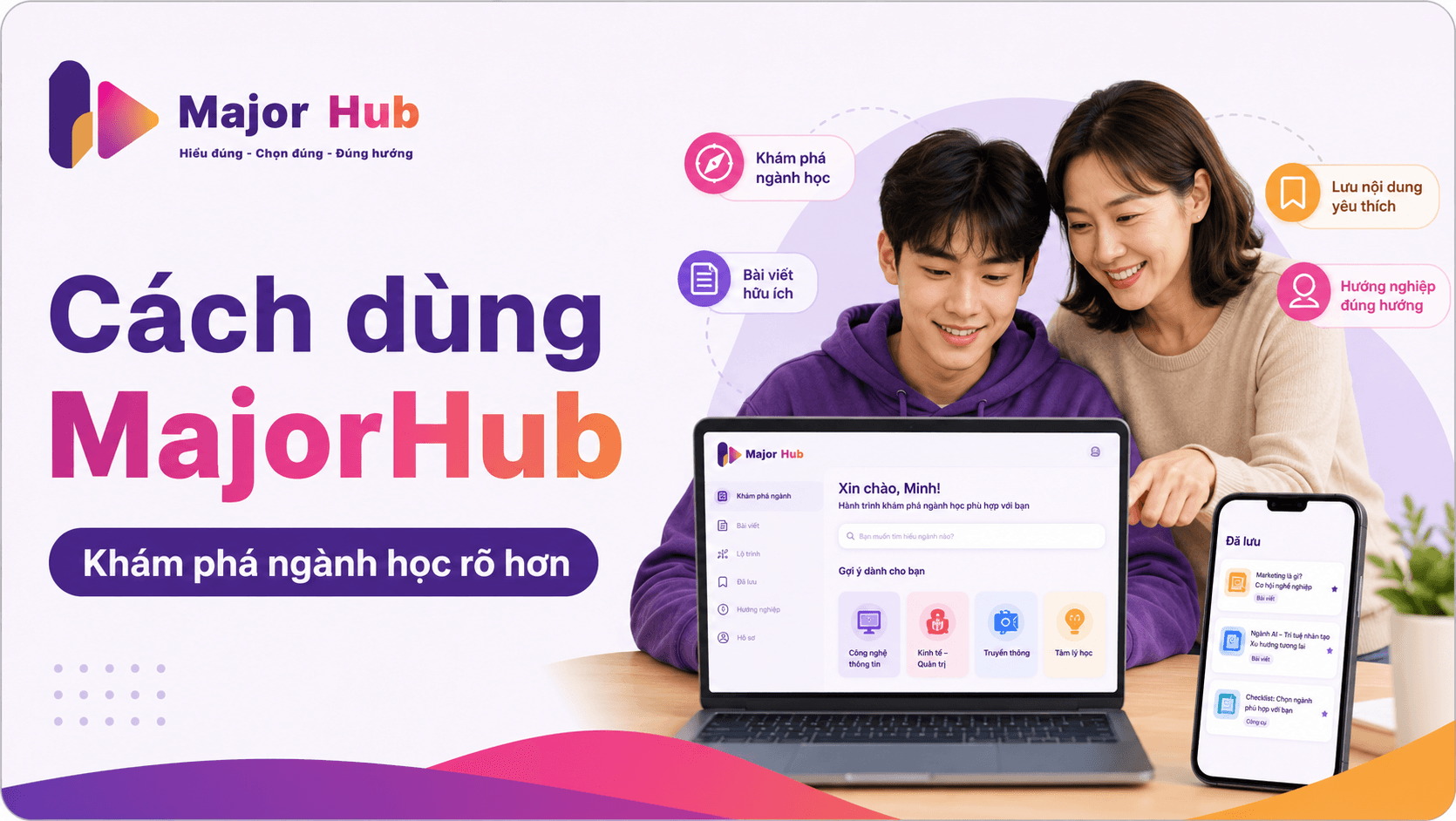 Cách dùng MajorHub để khám phá ngành học và chọn hướng phù hợp hơn