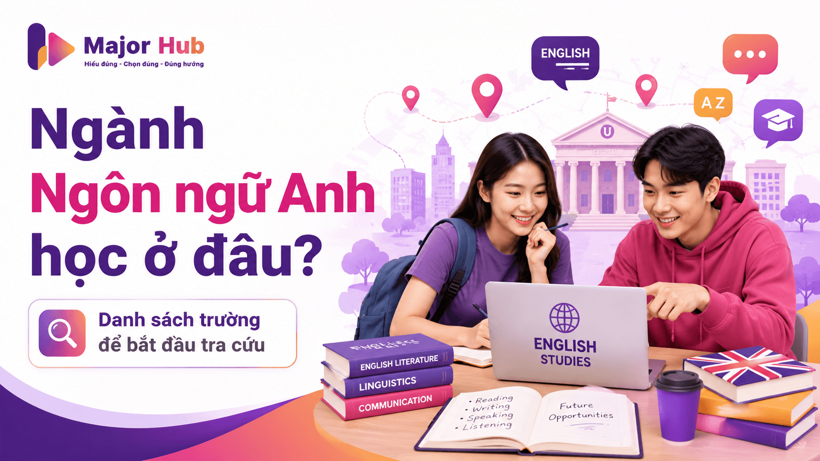 Ngành Ngôn ngữ Anh học ở đâu? Danh sách trường để bắt đầu tra cứu