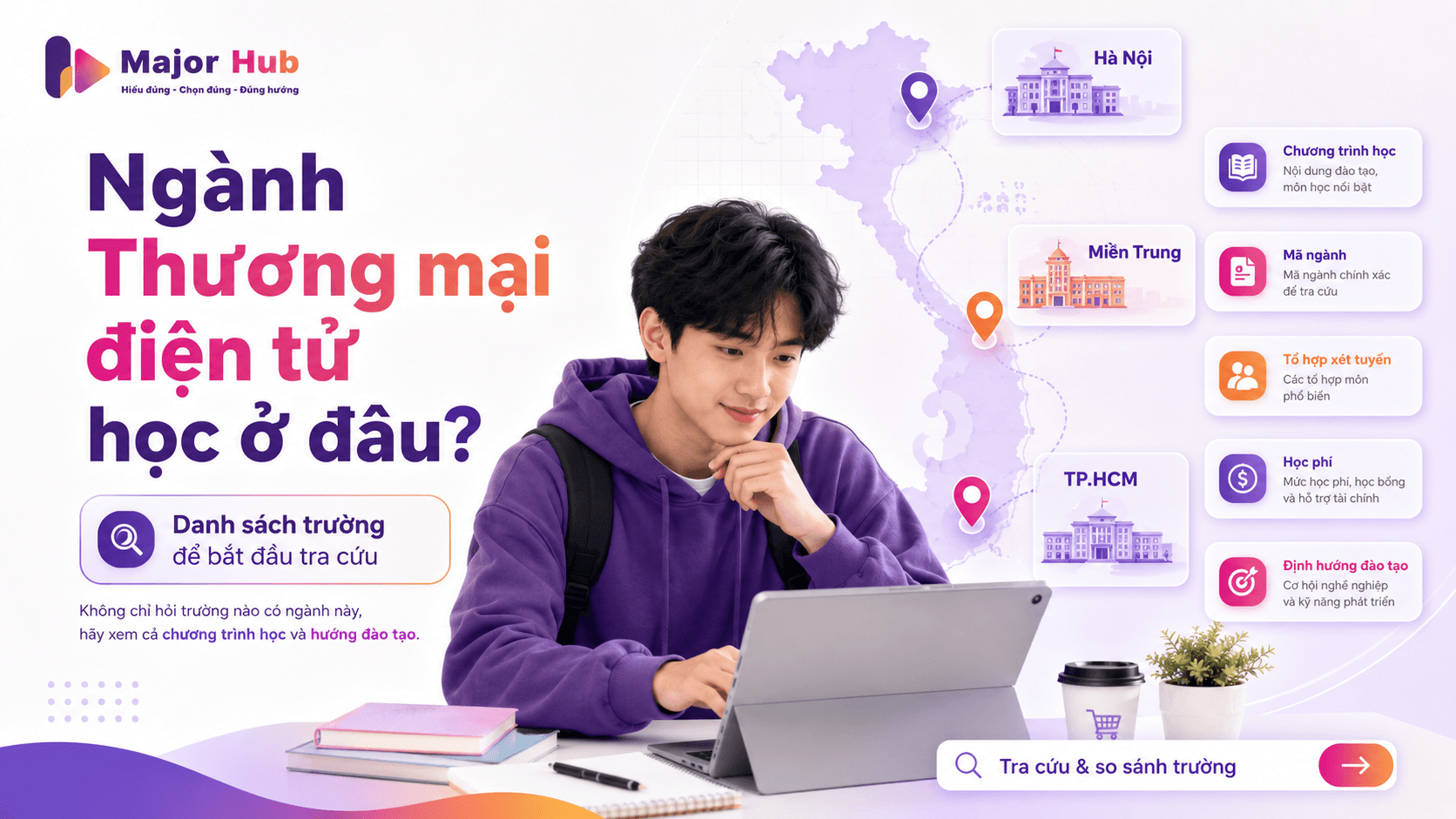 Ngành Thương mại điện tử học ở đâu? Danh sách trường để bắt đầu tra cứu