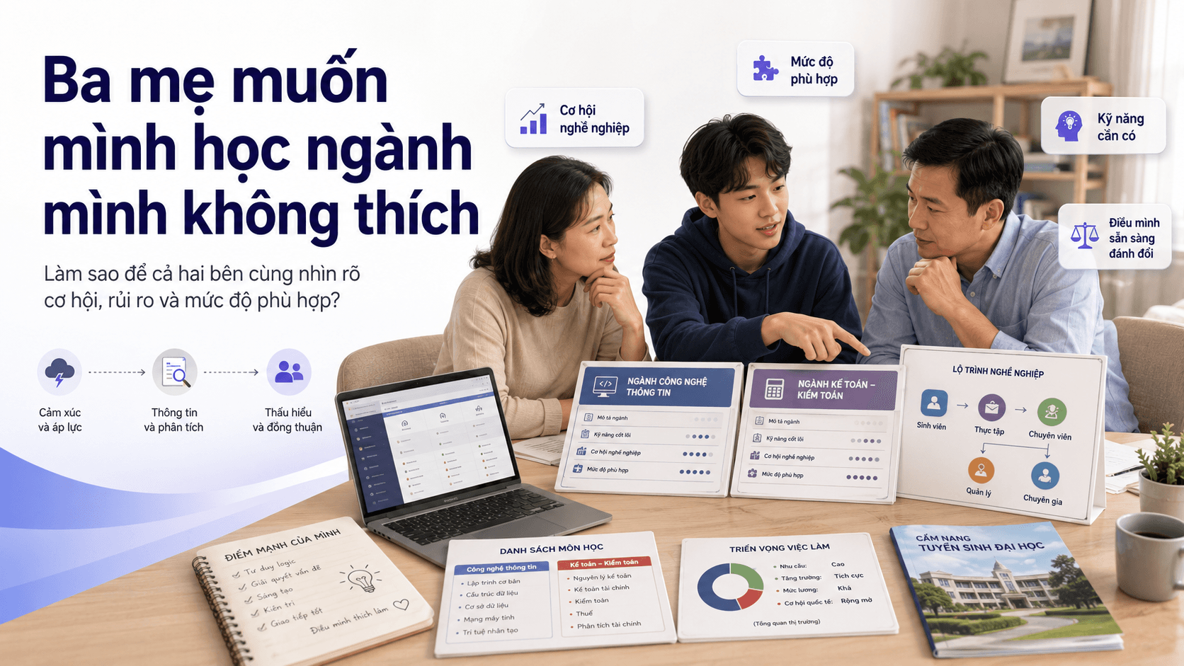 Hero blog về cách chọn ngành theo sở thích cá nhân hay ba mẹ