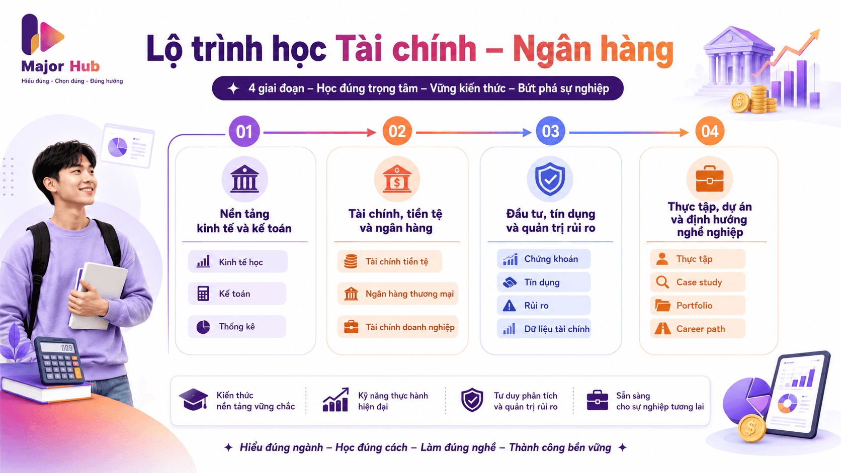 Lộ trình học ngành Tài chính Ngân hàng từ nền tảng đến chuyên sâu